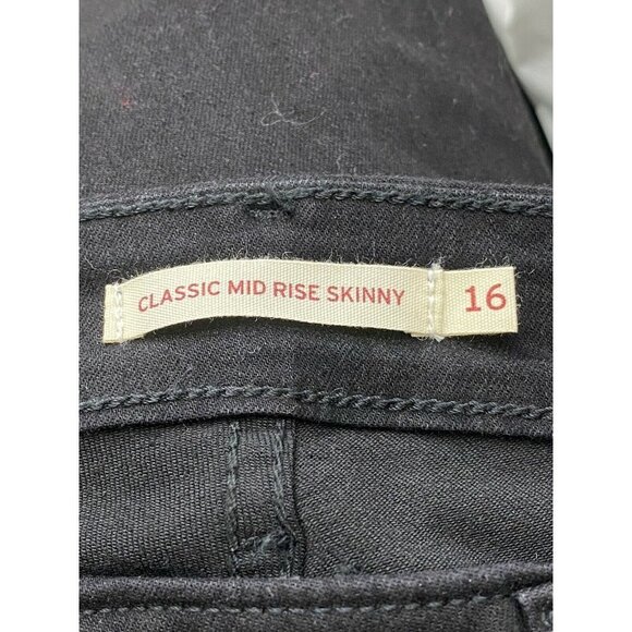 Levi's Women's Classic Mid Rise Skinny Ankle Jeans Black Size 16‎ - Picture 7 of 10